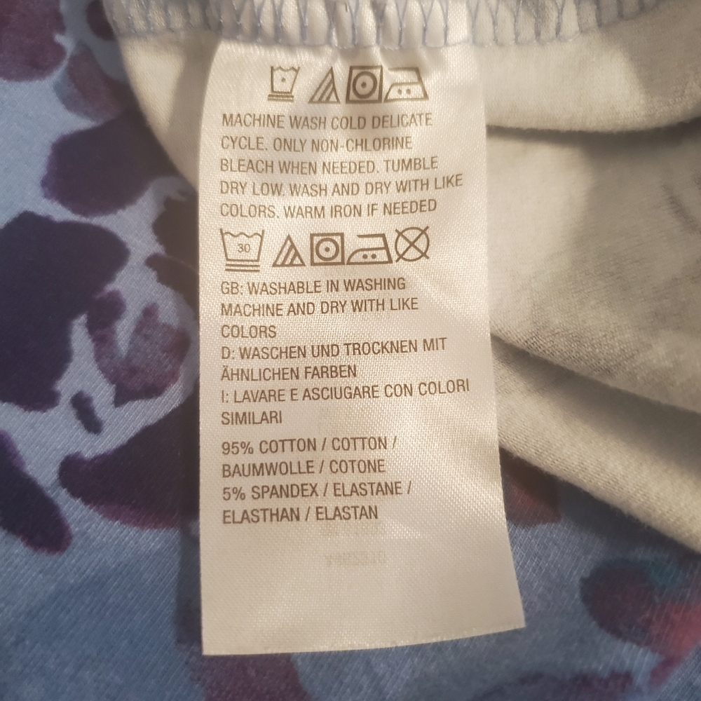 Denim&Co, Size XL vibrant blue/purple l/sleeve tunic tee - Picture 6 of 7